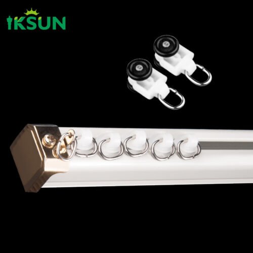 IKSUN China Factory Curtain Track System – Customizable White Curved Track with 25mm Wall Thickness - छवि 5