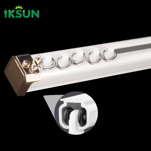 IKSUN China Factory Curtain Track System – Customizable White Curved Track with 25mm Wall Thickness - छवि 4