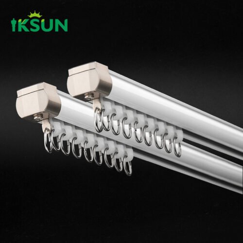 IKSUN Factory High Quality Aluminum Curtain Track System – Durable Ceiling Mount Curtain Rail with Silent Rollers - Image 7