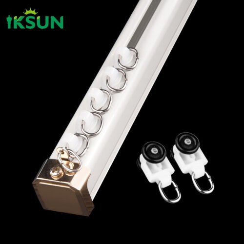 IKSUN China Factory Curtain Track System – Customizable White Curved Track with 25mm Wall Thickness - छवि 7