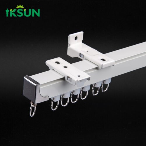 IKSUN China Manufacturer White Aluminum Curtain Track for Commercial & Residential - Image 4