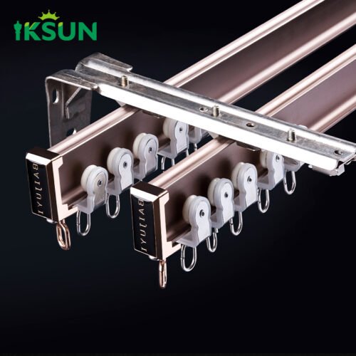 IKSUN Factory Wholesale Alloy Ceiling Curtain Track – Curved and Durable for Commercial Spaces - Immagine 3