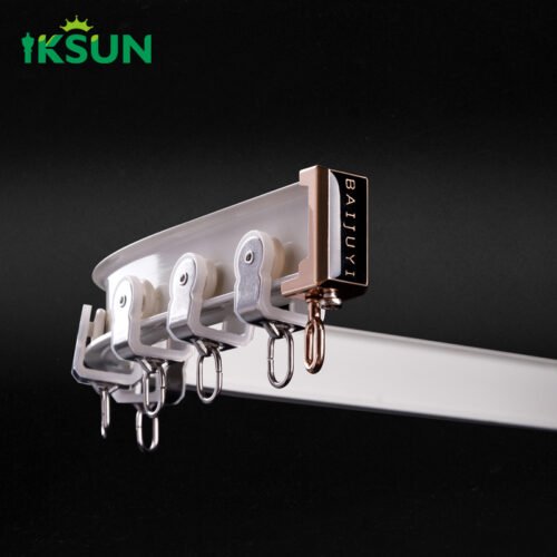 IKSUN Factory Wholesale Alloy Ceiling Curtain Track – Curved and Durable for Commercial Spaces - Immagine 5