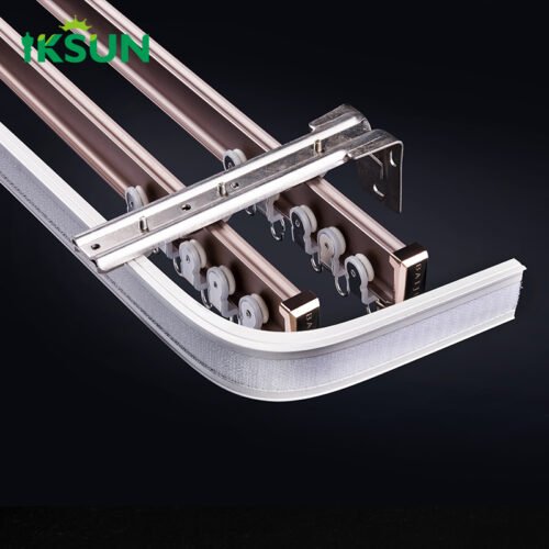 IKSUN Factory Wholesale Alloy Ceiling Curtain Track – Curved and Durable for Commercial Spaces - Immagine 8