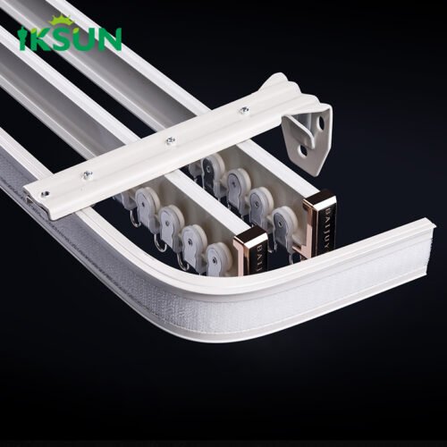 IKSUN Factory Wholesale Alloy Ceiling Curtain Track – Curved and Durable for Commercial Spaces - Immagine 2