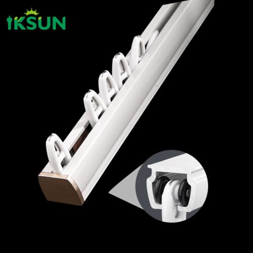 IKSUN China Factory Multifunctional Aluminum Double Curtain Track Rail Direct from Manufacturer Colorful Finishes OEM ODM Available - Immagine 3