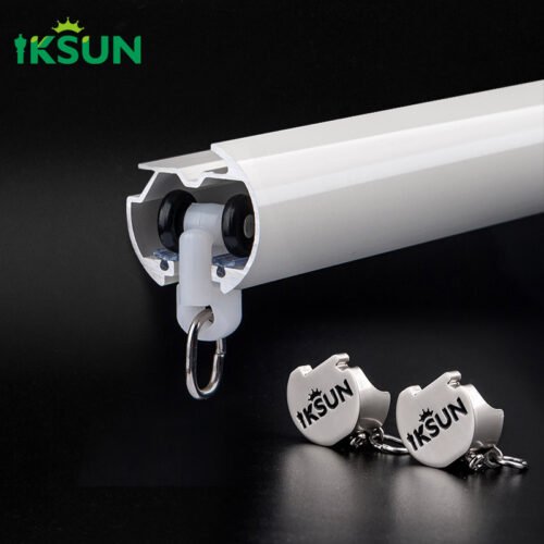 IKSUN Premium Aluminum Wall-Mounted Curtain Track – Silent Operation, Prezzo di fabbrica - Immagine 4