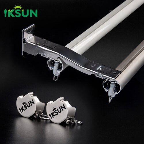 IKSUN Premium Aluminum Wall-Mounted Curtain Track – Silent Operation, Prezzo di fabbrica - Immagine 3