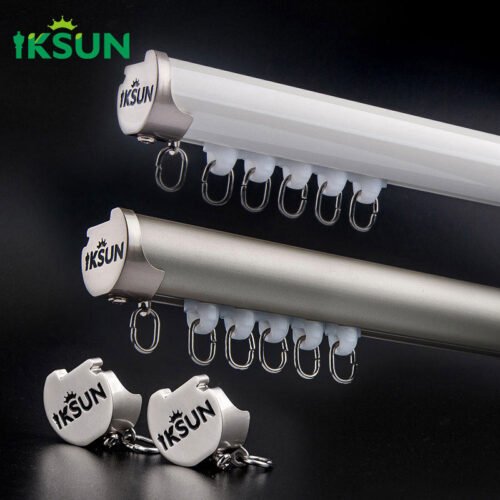IKSUN Premium Aluminum Wall-Mounted Curtain Track – Silent Operation, Prezzo di fabbrica - Immagine 2