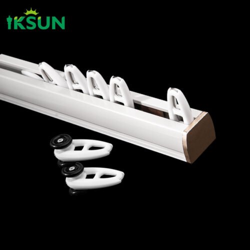 IKSUN China Factory Multifunctional Aluminum Double Curtain Track Rail Direct from Manufacturer Colorful Finishes OEM ODM Available - Immagine 6