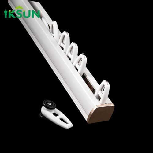 IKSUN China Factory Multifunctional Aluminum Double Curtain Track Rail Direct from Manufacturer Colorful Finishes OEM ODM Available - Immagine 7