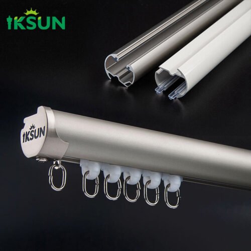 IKSUN Premium Aluminum Wall-Mounted Curtain Track – Silent Operation, Prezzo di fabbrica