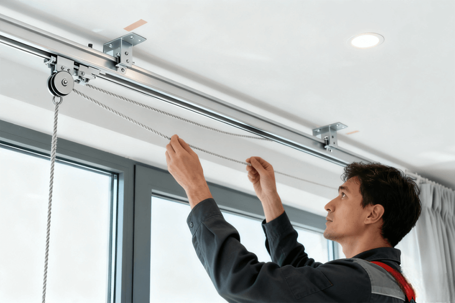 Corded Curtain Tracks Category Install