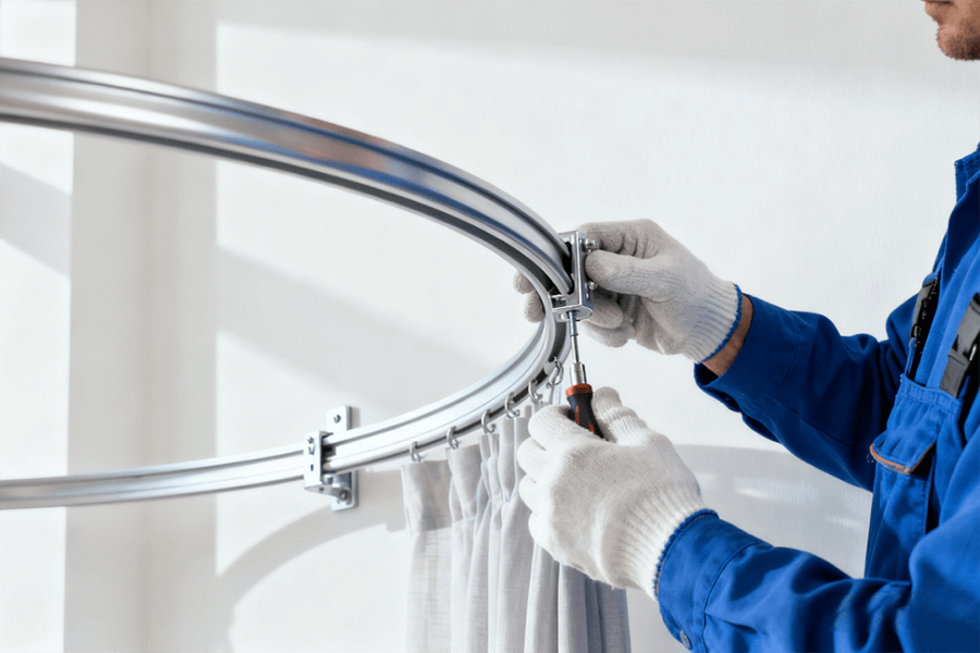 Curved Curtain Tracks Category Install Curved Curtain Tracks Category Install