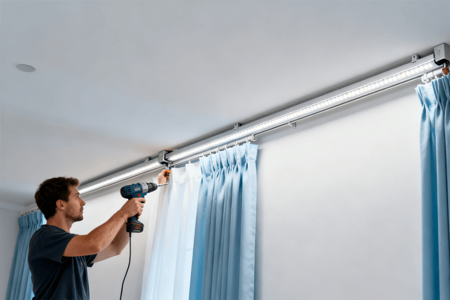 LED Curtain Tracks Category Install